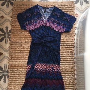 BCBGMAXAZRIA mock wrap dress